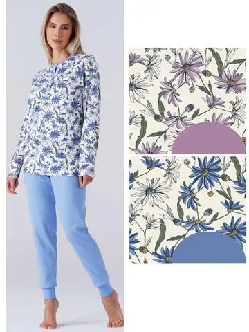 Pigiama donna in jersey di cotone caldo Karelpiu KY7034