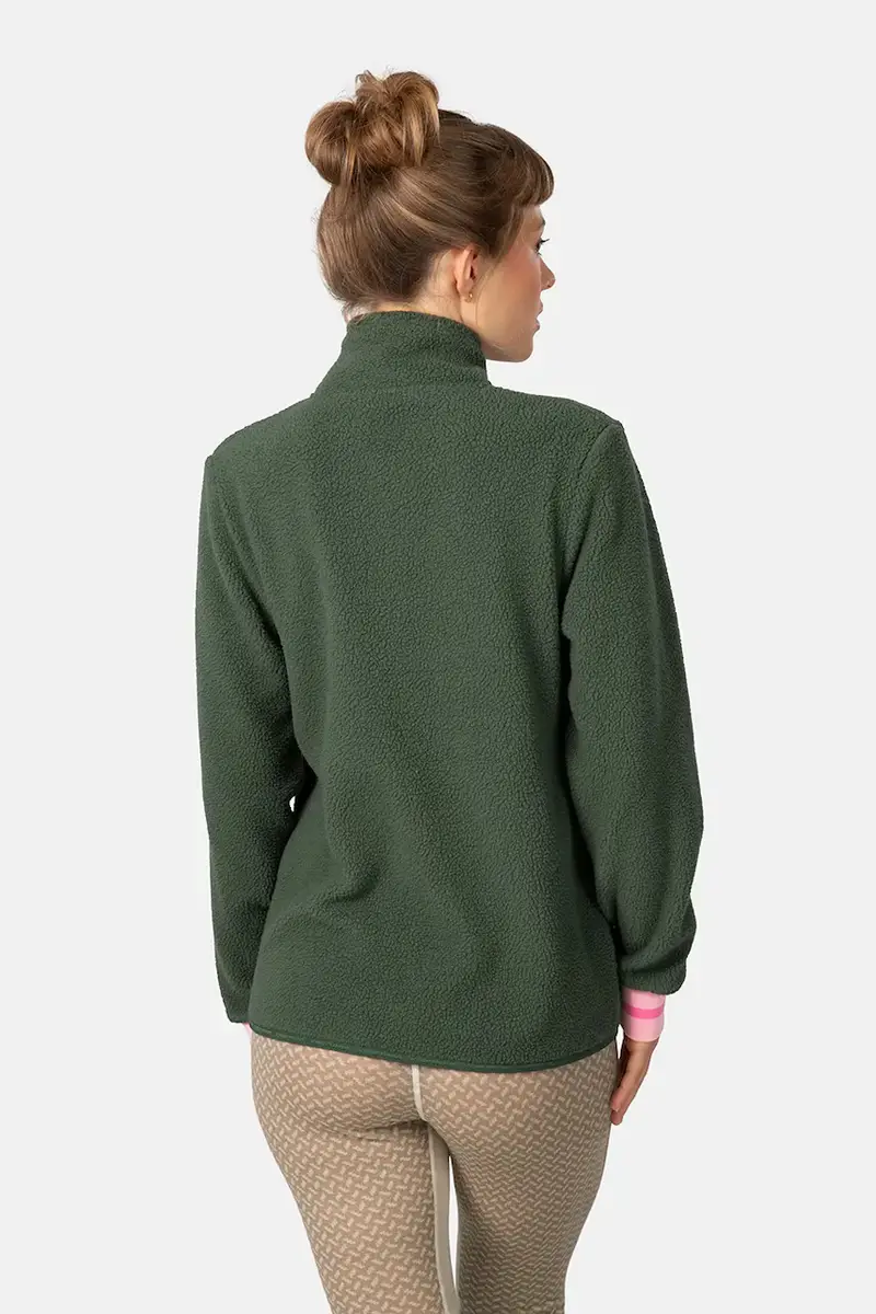 felpa in pile ROTHE donna colore verde 623487 miniatura 2