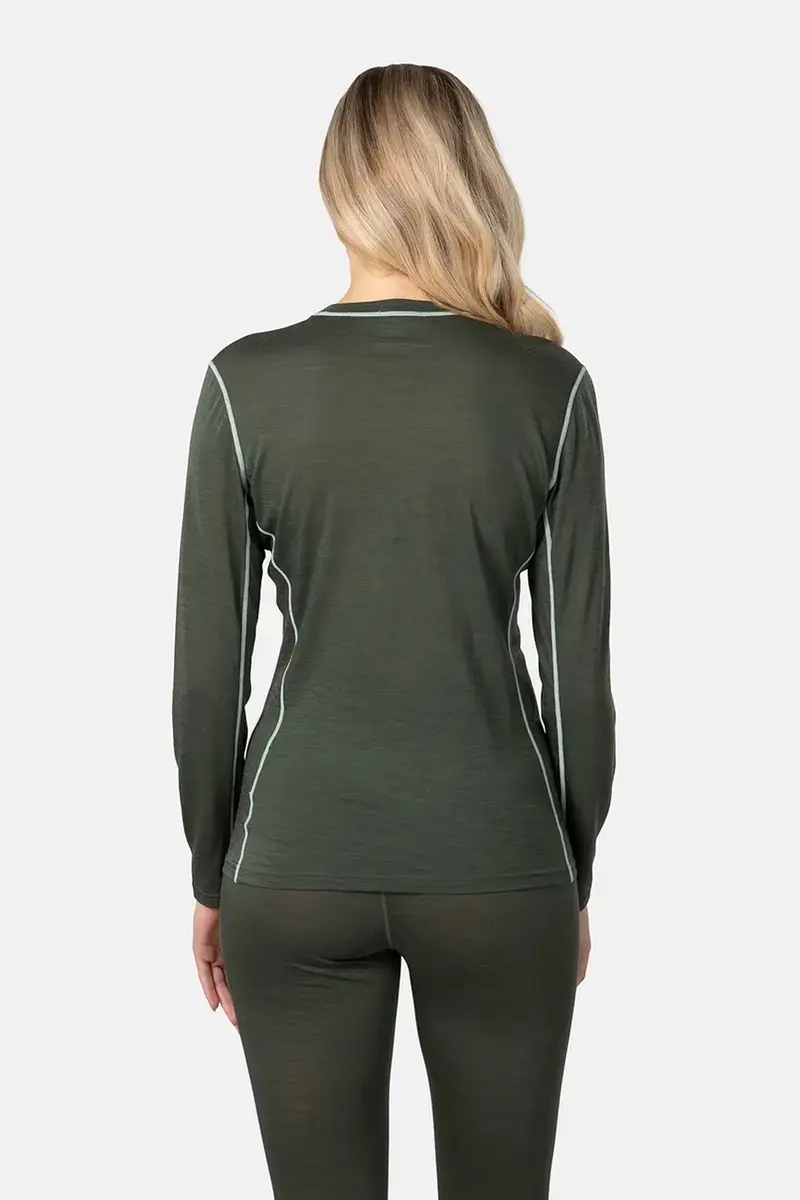 longsleeve funzionale ISELIN colore verde 623897 miniatura 2