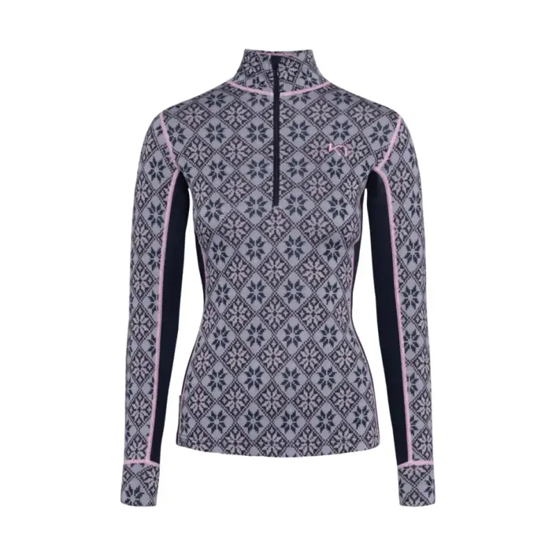 Sottocamicia a maniche lunghe 1/4 zip donna Kari Traa Rose