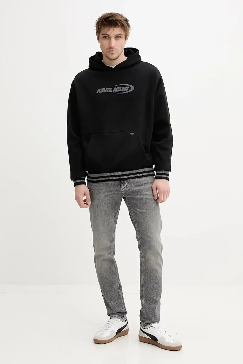 felpa in cotone uomo colore nero con cappuccio 60210341 miniatura 2