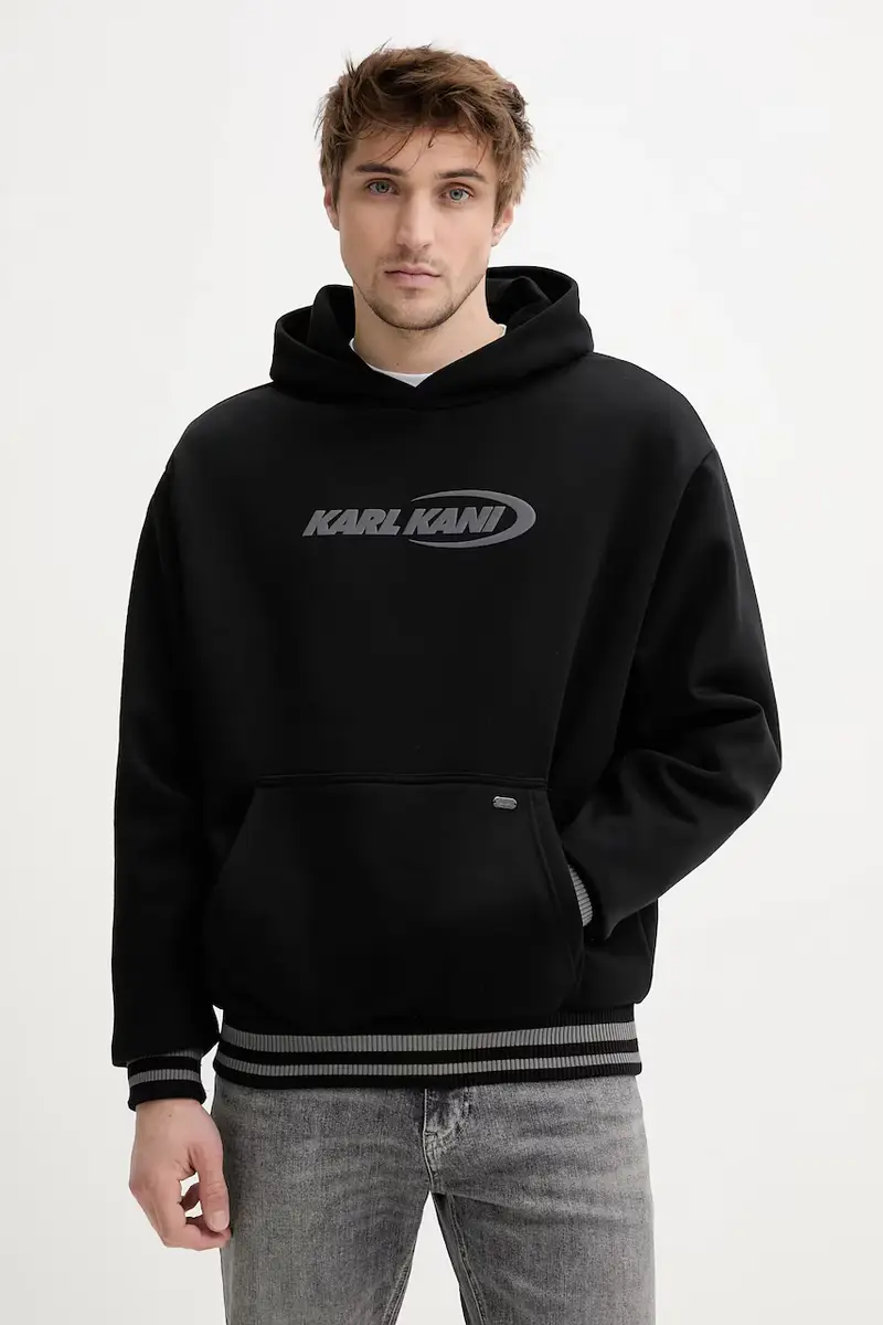 felpa in cotone uomo colore nero con cappuccio 60210341