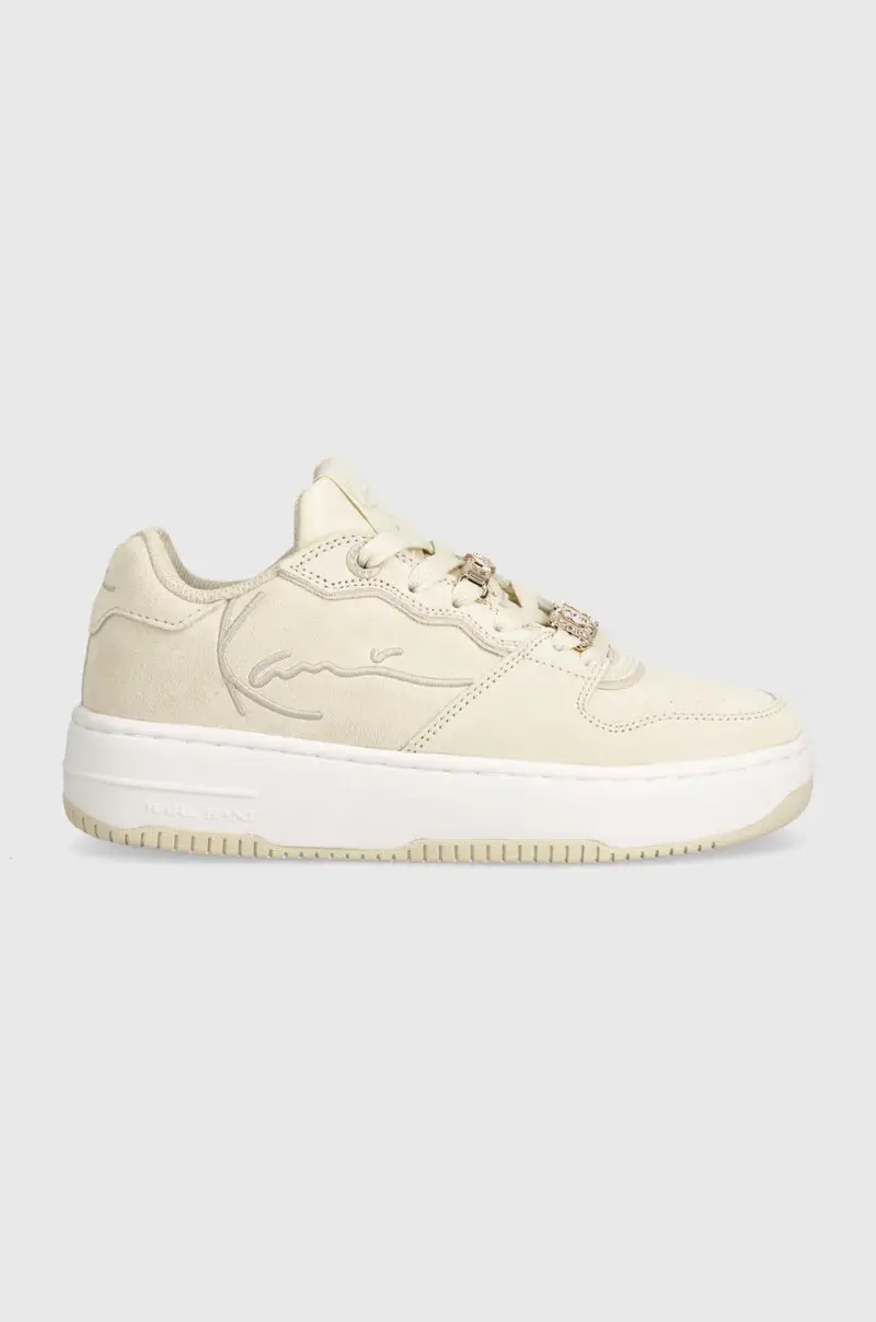 sneakers in camoscio 89 Logo PRM colore beige 1184043 KKFWW000261 miniatura 2