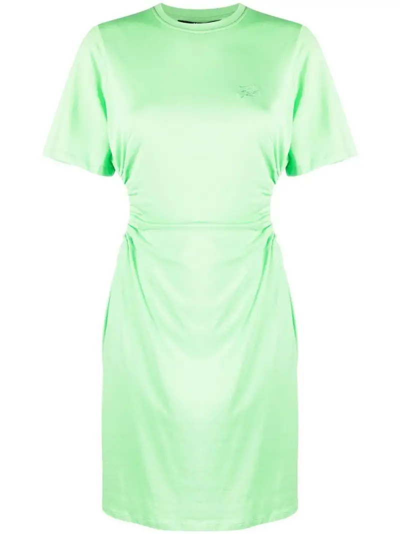 Abito verde fluo cut-out