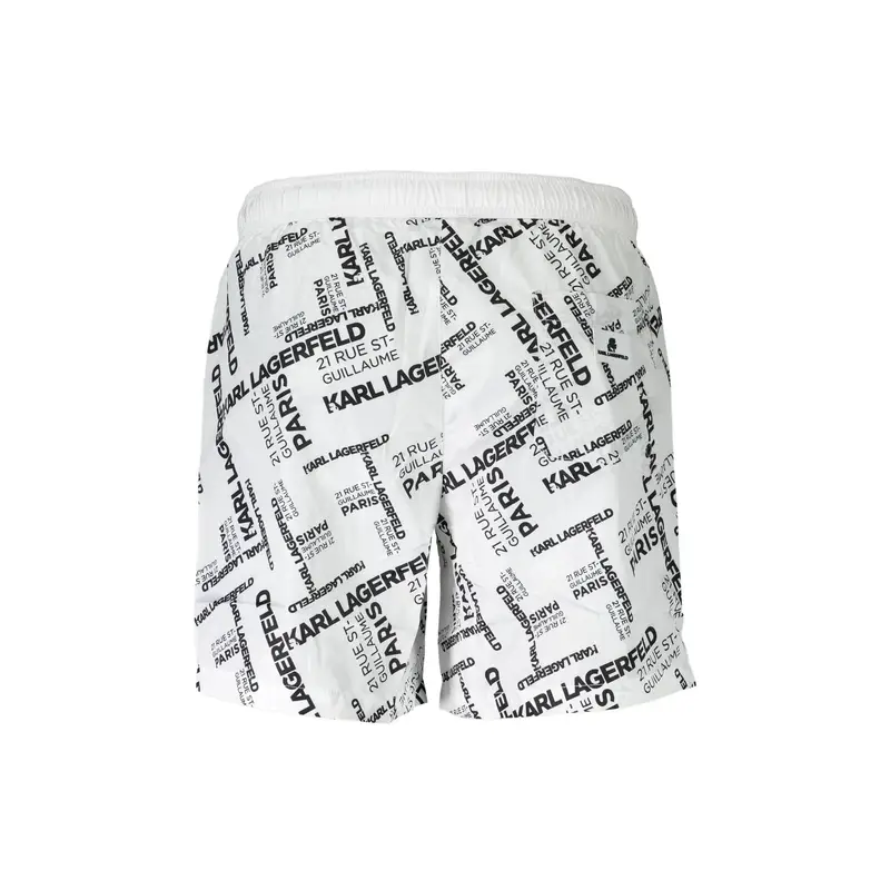 Costume da Mare Uomo Bianco con Logo miniatura 2