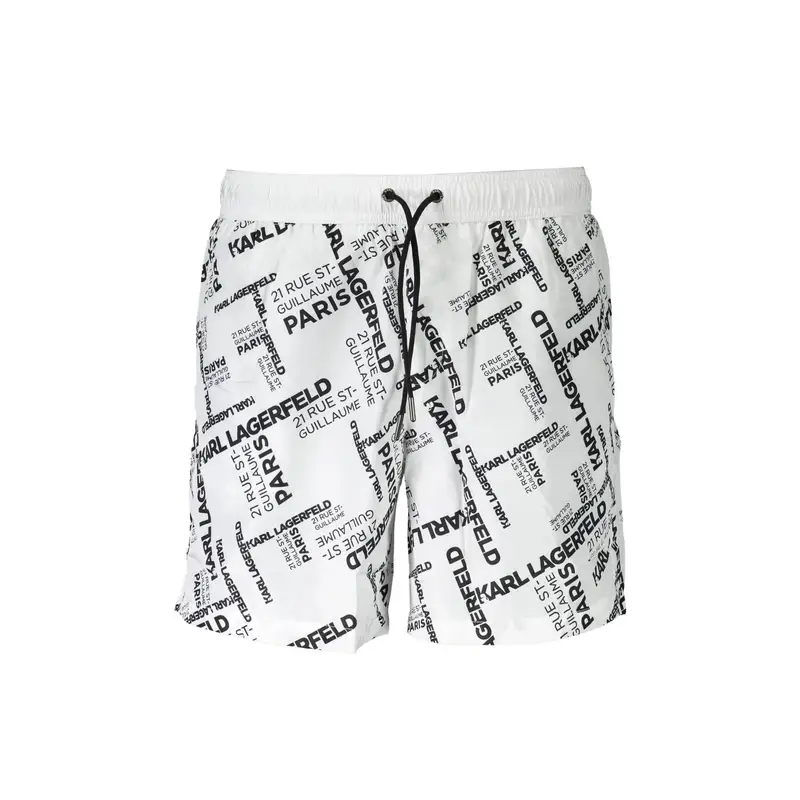 Costume da Mare Uomo Bianco con Logo