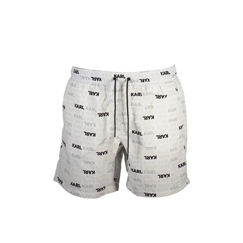 Costume da Mare Uomo Bianco Stampa