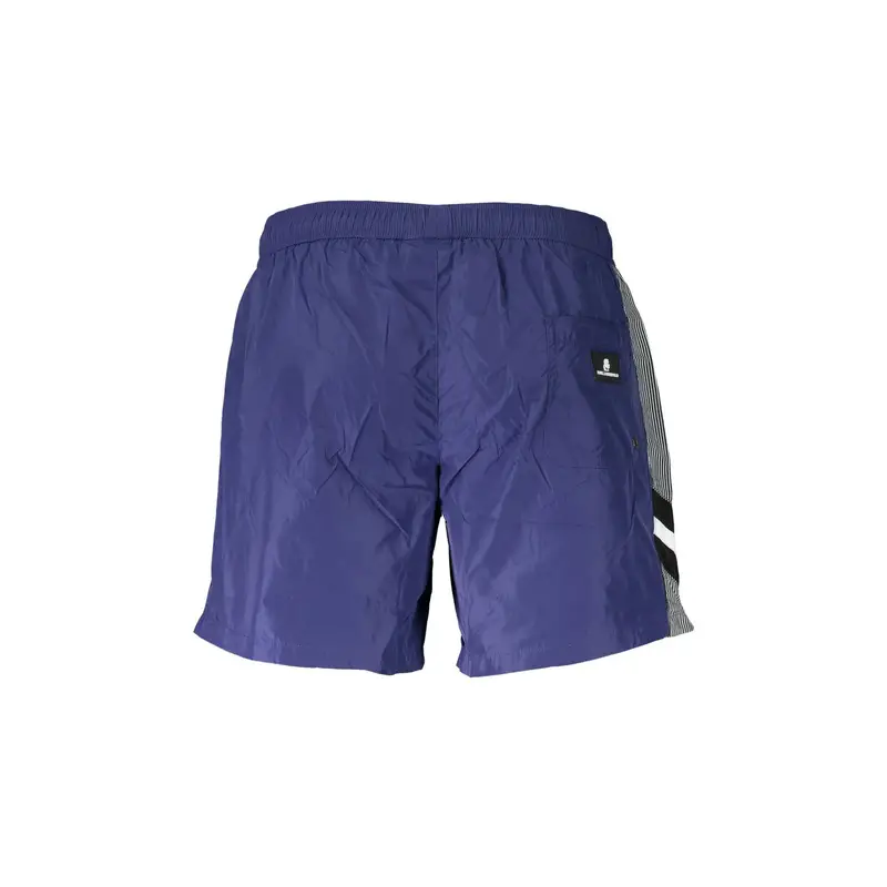 Costume da Mare Uomo Blu Dettagli a Contrasto miniatura 2