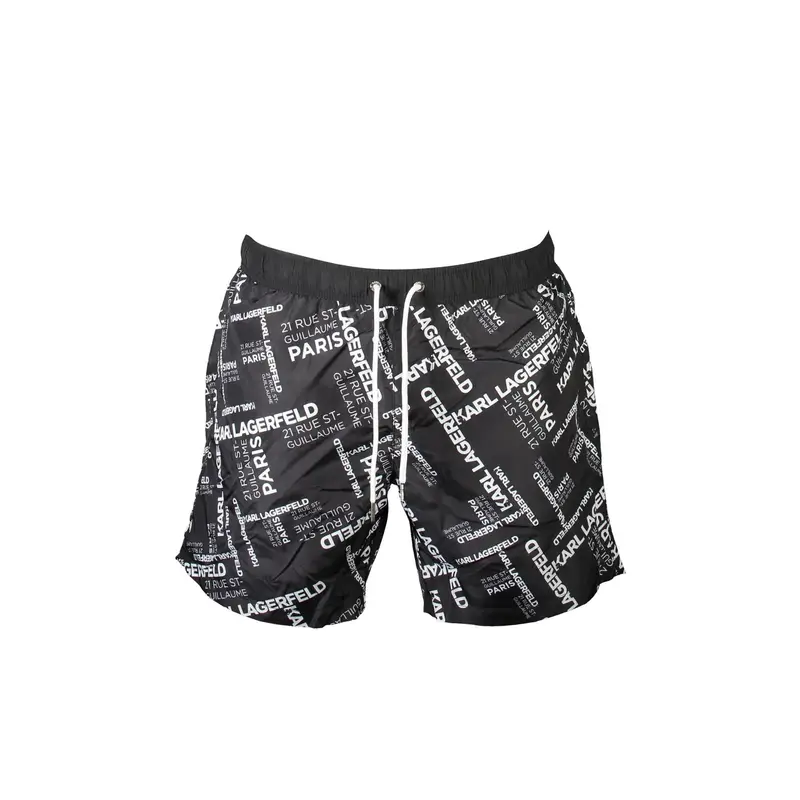 Costume da Mare Uomo Nero con Logo