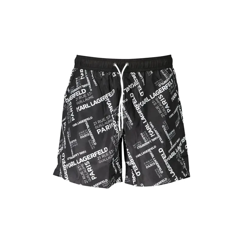 Costume da Mare Uomo Nero Logo