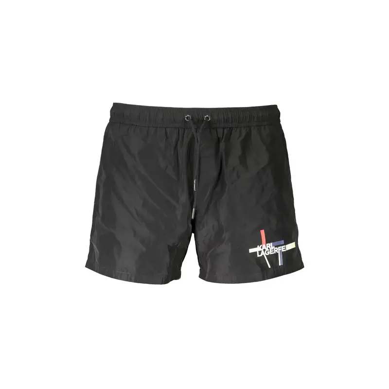 Costume da Mare Uomo Nero Stampa