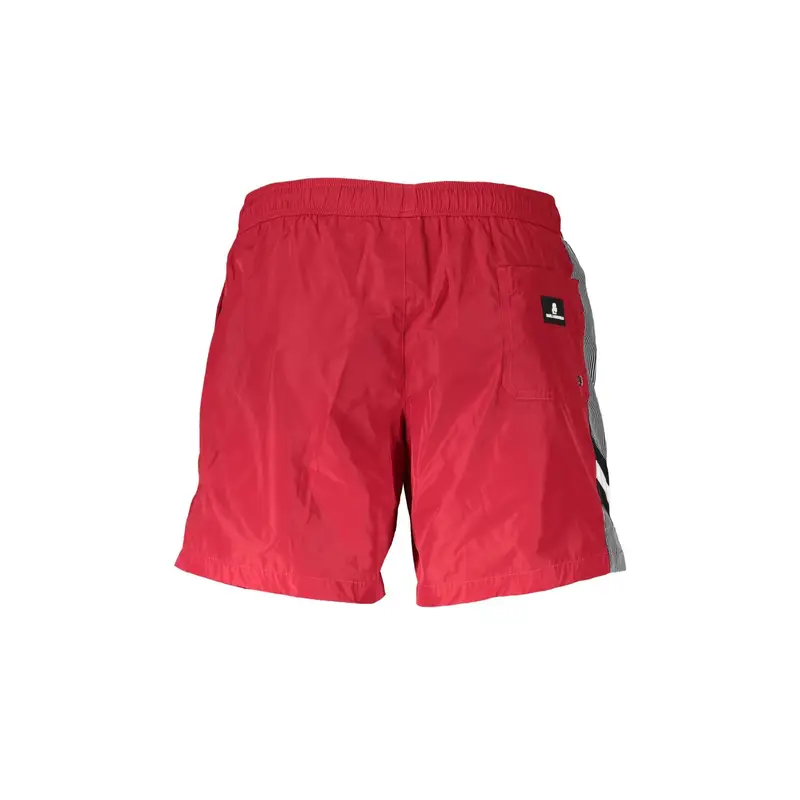 Costume da Mare Uomo Rosso Dettagli a Contrasto miniatura 2