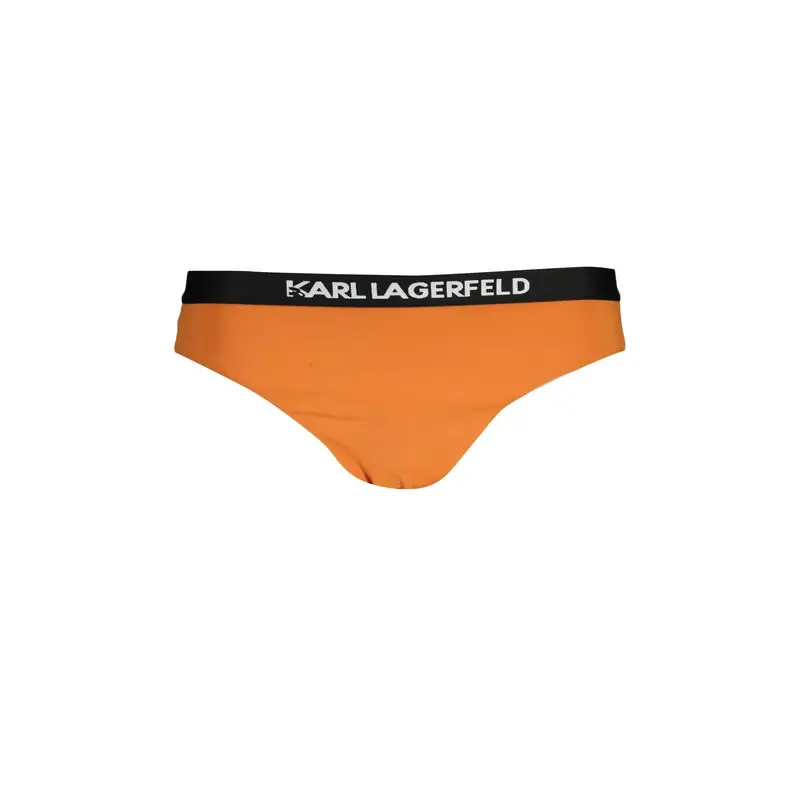 Karl Lagerfeld Beachwear Costume Mare Donna Arancione con Logo