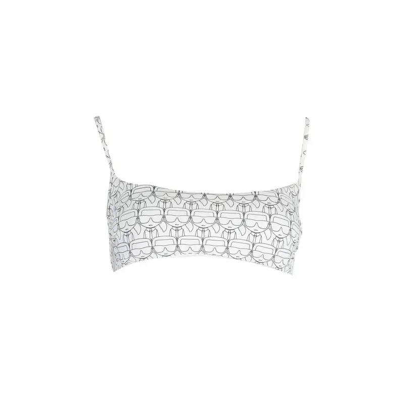 Karl Lagerfeld Beachwear Costume Mare Donna Bianco con Imbottitura