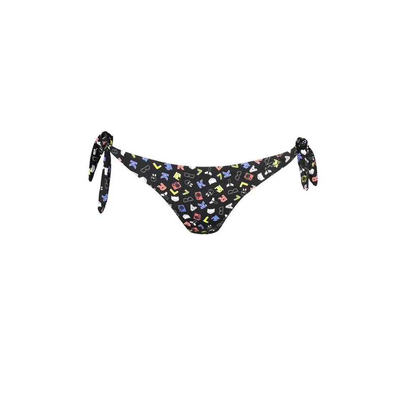 Karl Lagerfeld Beachwear Costume Mare Donna Nero con Logo