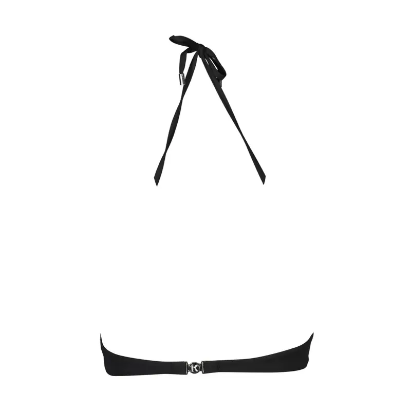 Karl Lagerfeld Beachwear Costume Mare Donna Nero con Stampa Logo miniatura 2