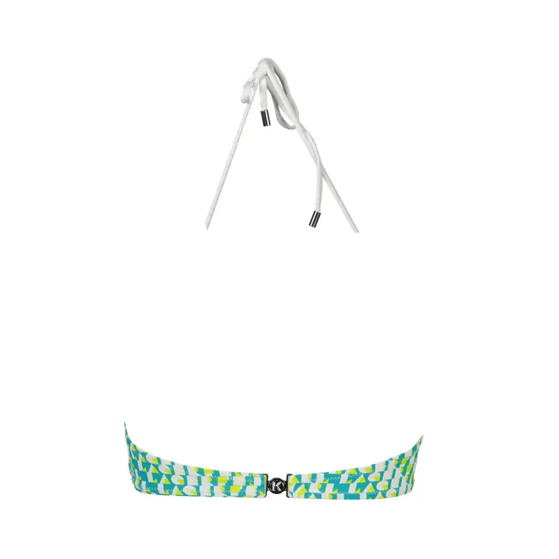 Karl Lagerfeld Beachwear Costume Mare Donna Verde e Bianco miniatura 2