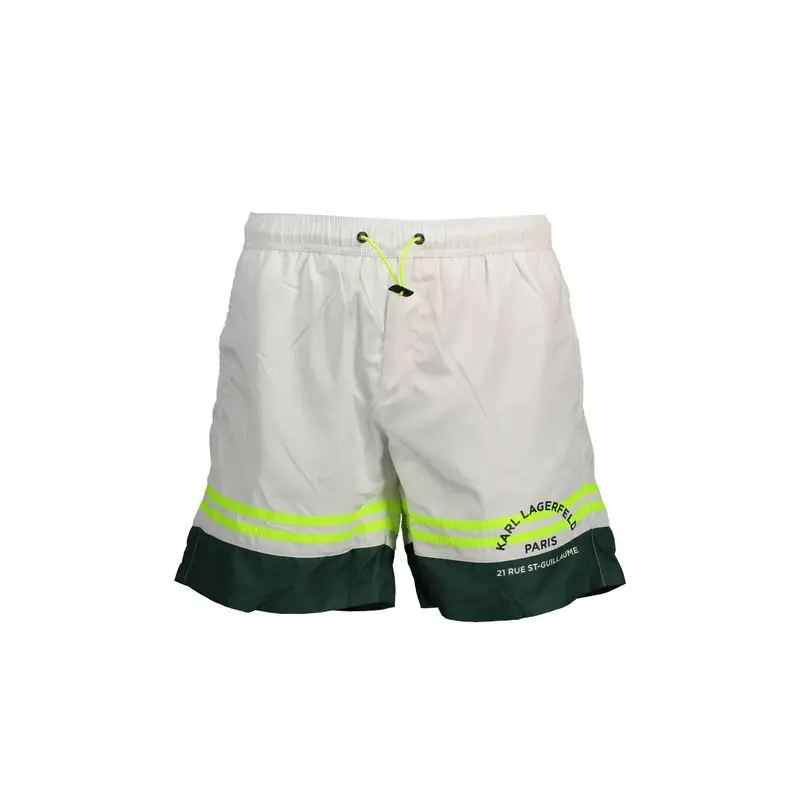 Costume Mare Uomo Bianco Stampa