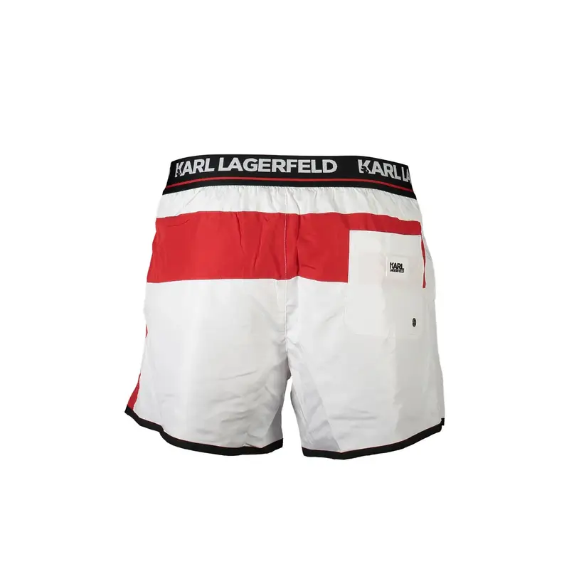 Mare Costume Parte Sotto Uomo Bianco con Logo miniatura 2