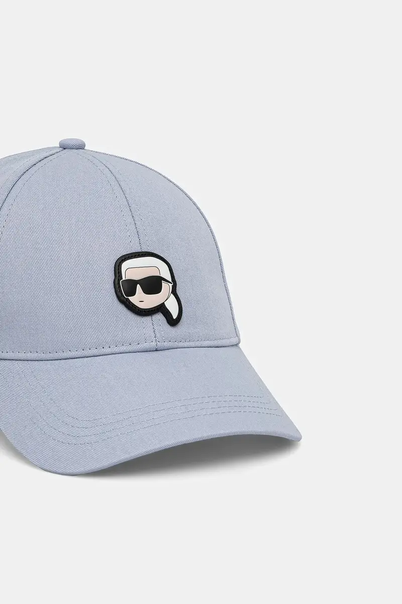 berretto da baseball in cotone colore blu con applicazione A2W33059 miniatura 2