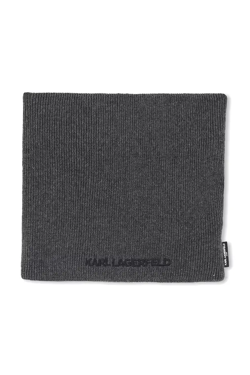 berretto e sciarpa in cotone per bambini colore grigio Z31031 miniatura 5