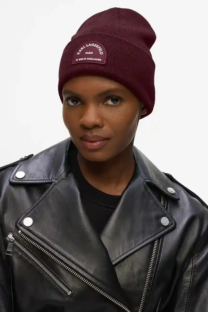 berretto in misto lana colore granata A4W33107 miniatura 5