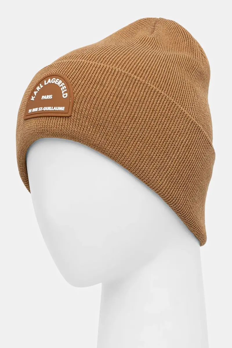 berretto in misto lana colore marrone A4W33107 miniatura 2