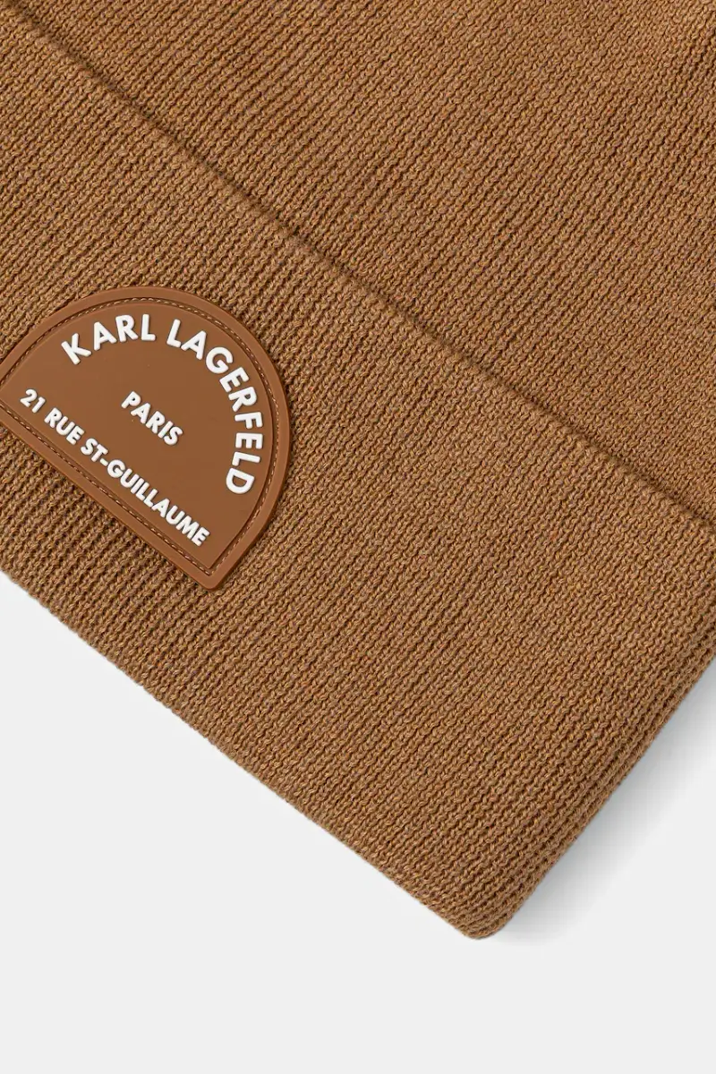 berretto in misto lana colore marrone A4W33107 miniatura 3