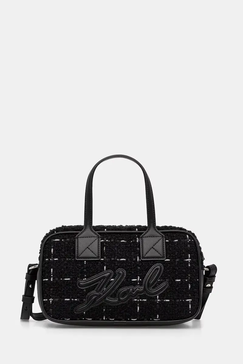 borsa con lana colore nero A4W30259