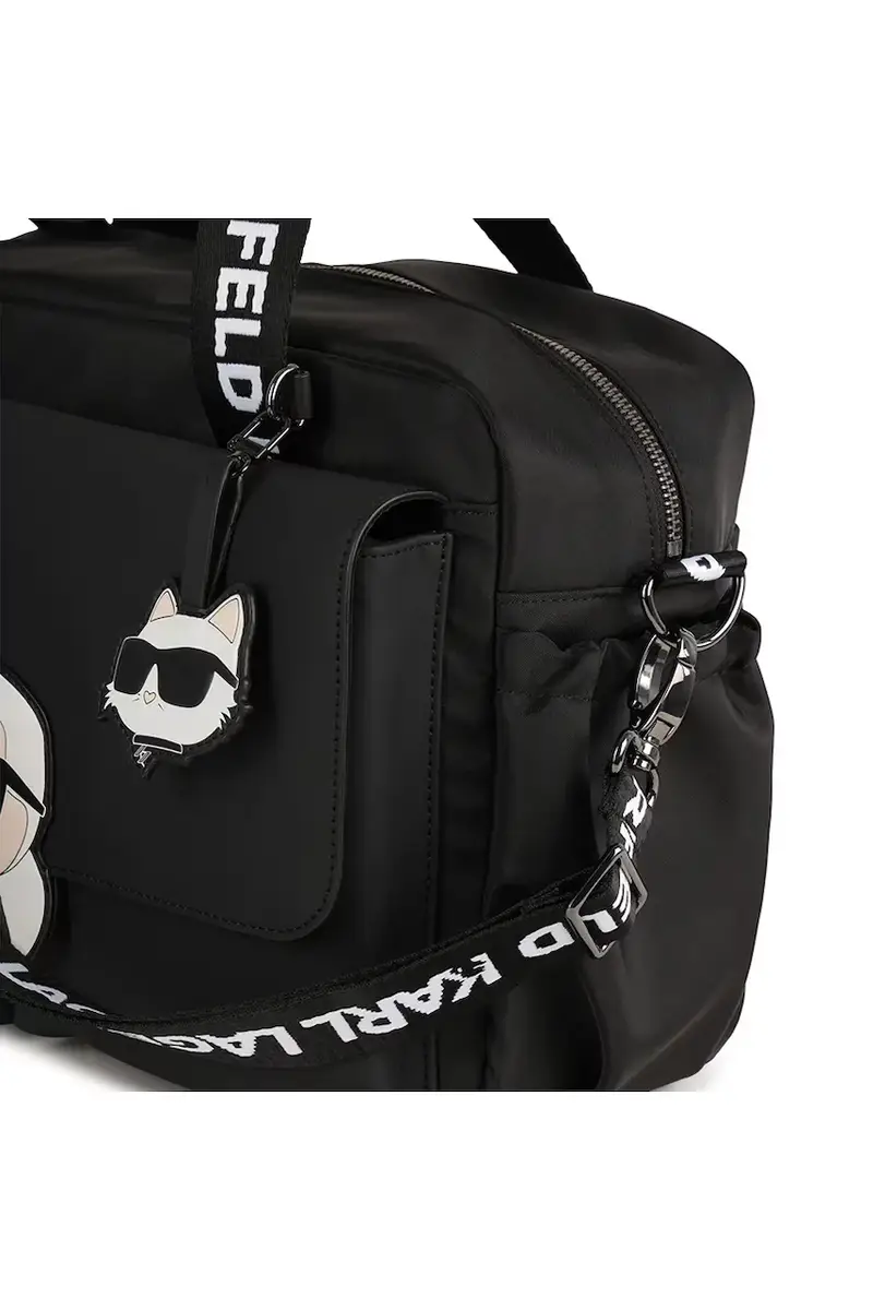 borsa trolley con fasciatoio Nero miniatura 4