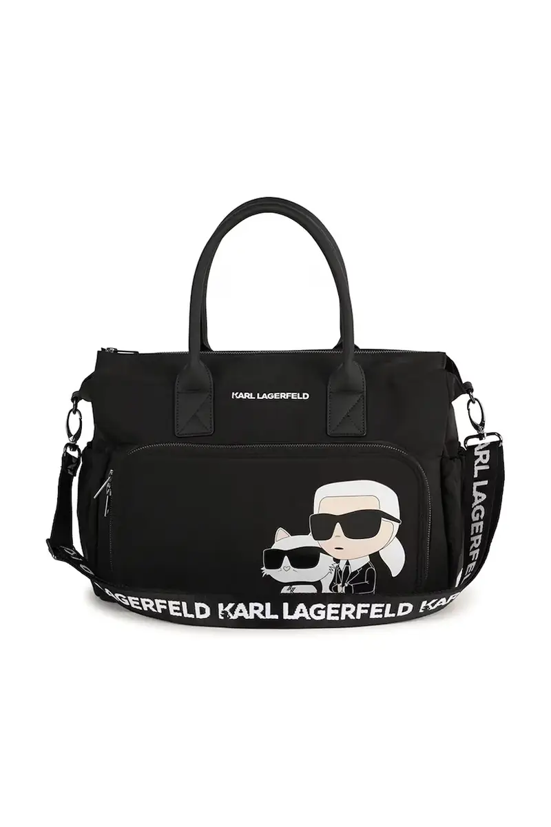 borsa trolley con fasciatoio Nero miniatura 2