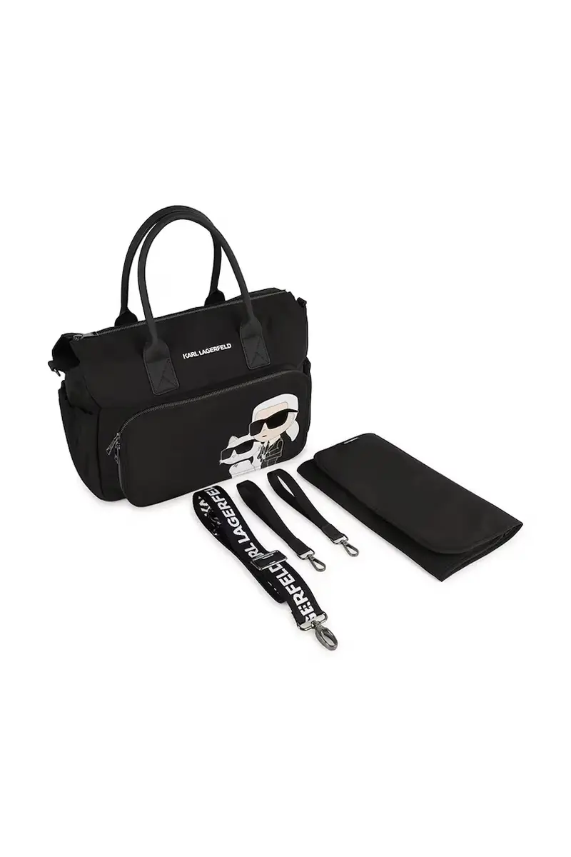 borsa trolley con fasciatoio Nero