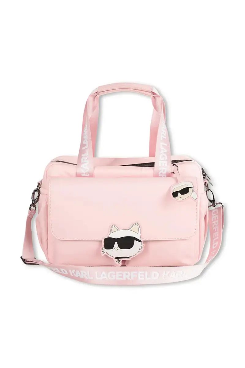 borsa trolley con fasciatoio Rosa miniatura 2