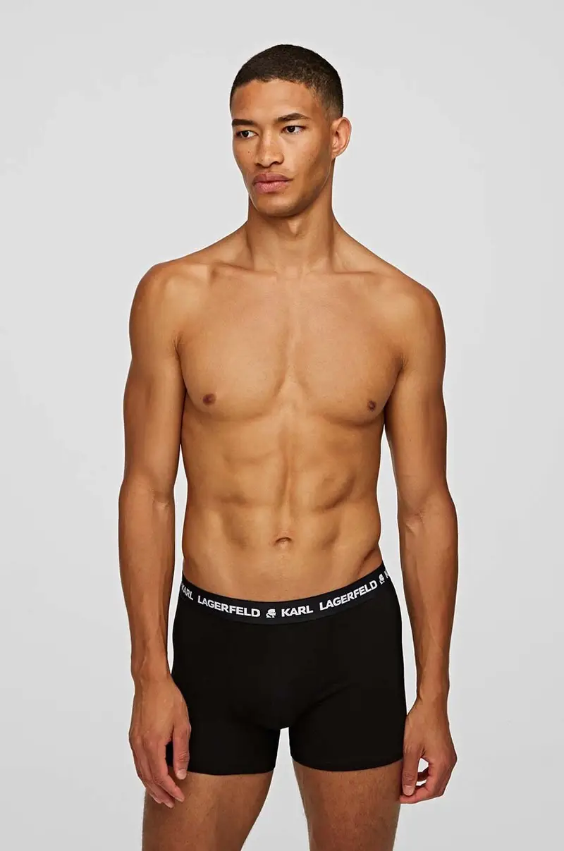 Karl Lagerfeld Boxer Uomo Nero 3624134 miniatura 2