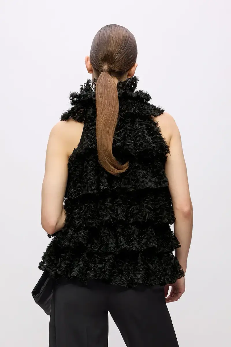 camicetta donna colore nero miniatura 2