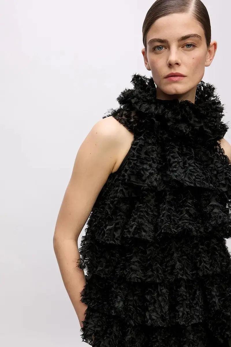 camicetta donna colore nero miniatura 3