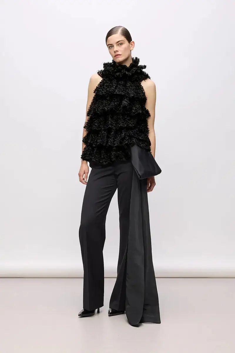 camicetta donna colore nero miniatura 4