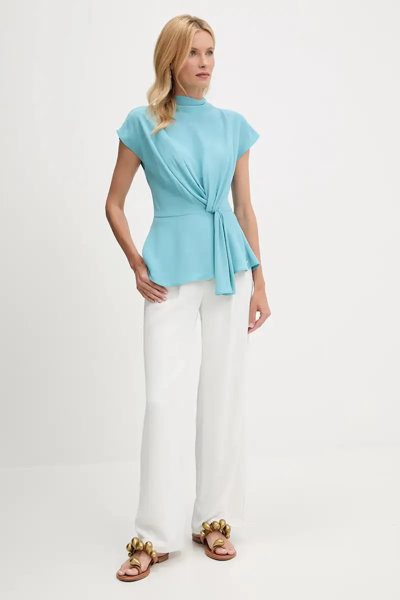 camicetta donna colore turchese A3W11017 miniatura 2