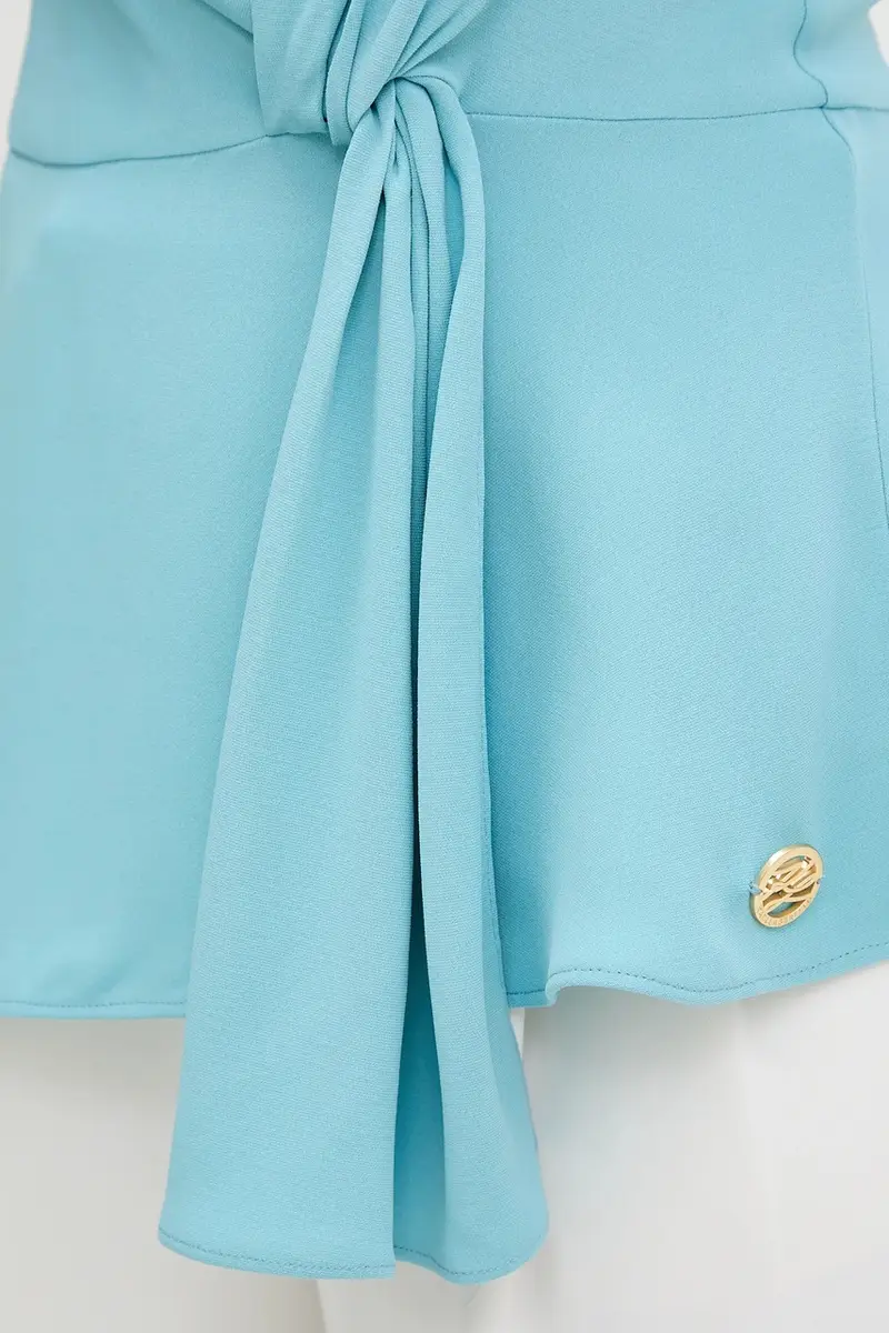 camicetta donna colore turchese A3W11017 miniatura 5