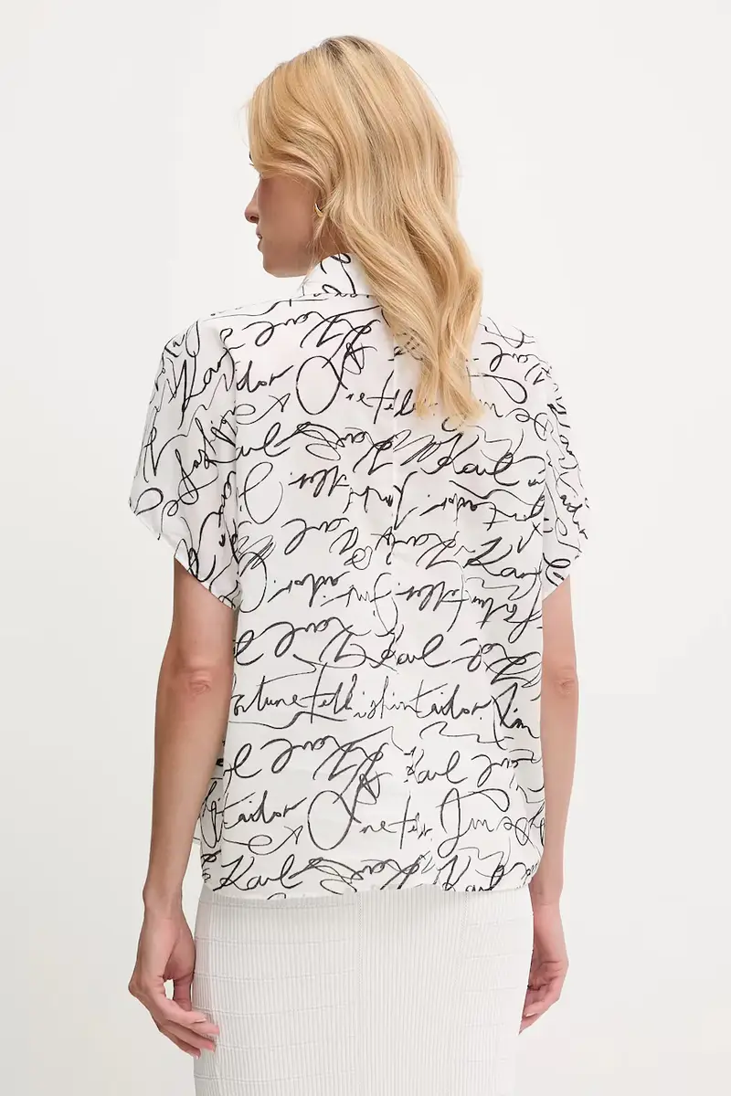 camicetta in cotone donna colore beige A3W11039 miniatura 3