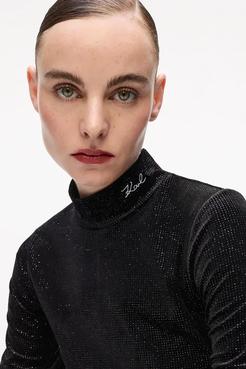 camicia a maniche lunghe colore nero A4W17047 miniatura 3