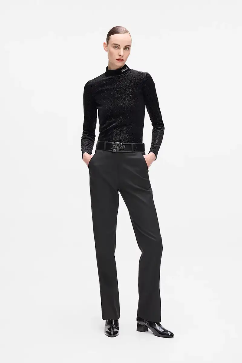 camicia a maniche lunghe colore nero A4W17047 miniatura 4