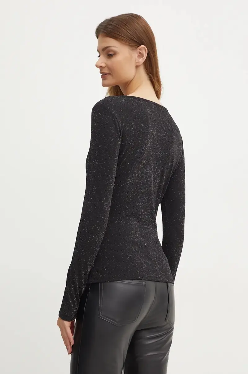 camicia a maniche lunghe Nero miniatura 3