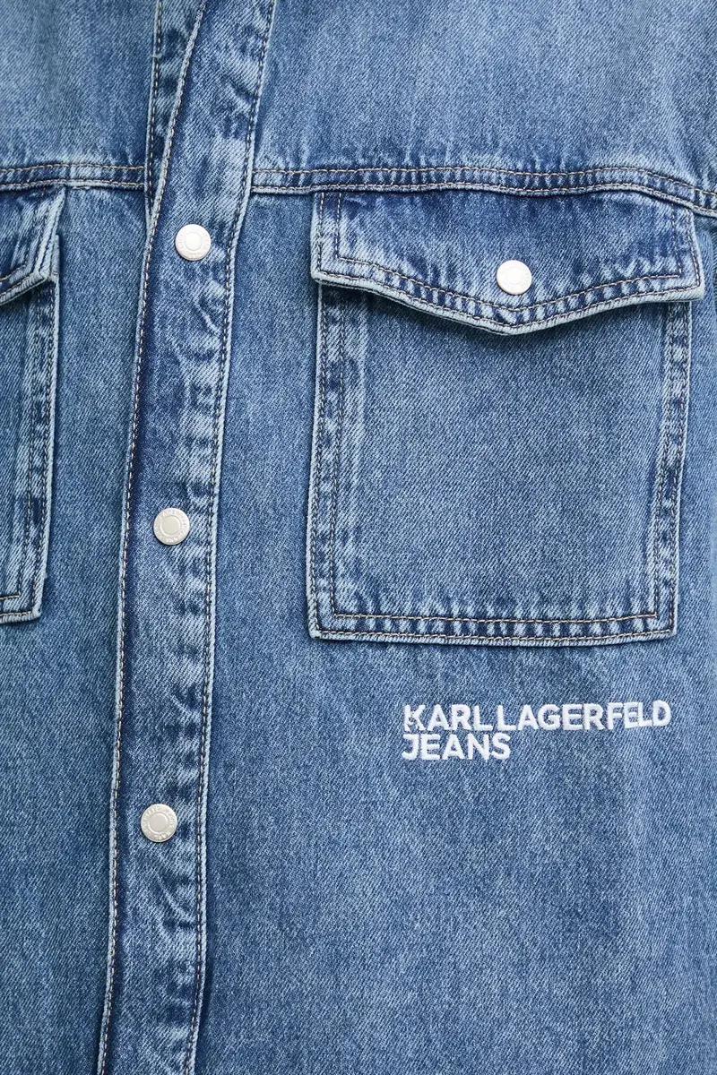 Camicia boxy Denim BLU miniatura 3