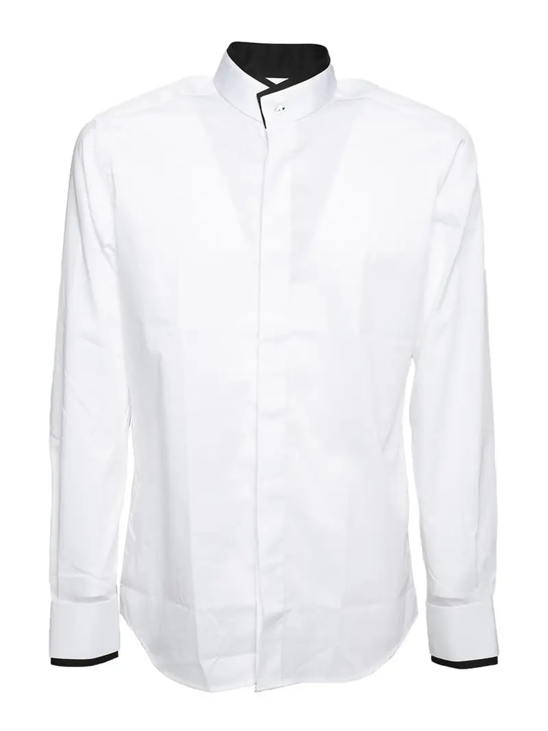 Camicia Colletto Doppio Bianco