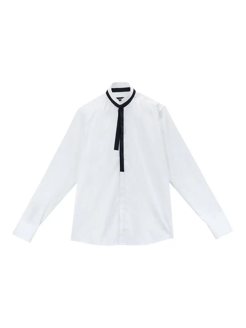 Camicia Cravattino Bianco