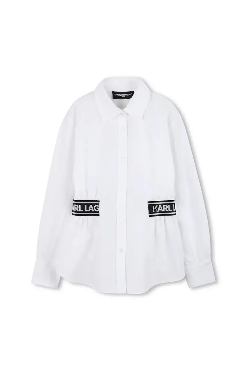 camicia di cotone per bambini colore bianco Z30587 miniatura 2