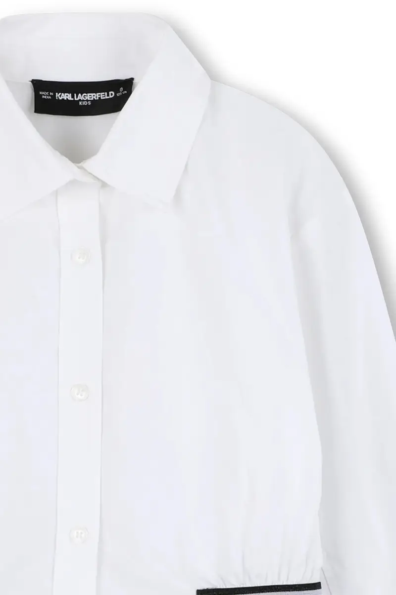 camicia di cotone per bambini colore bianco Z30587 miniatura 4