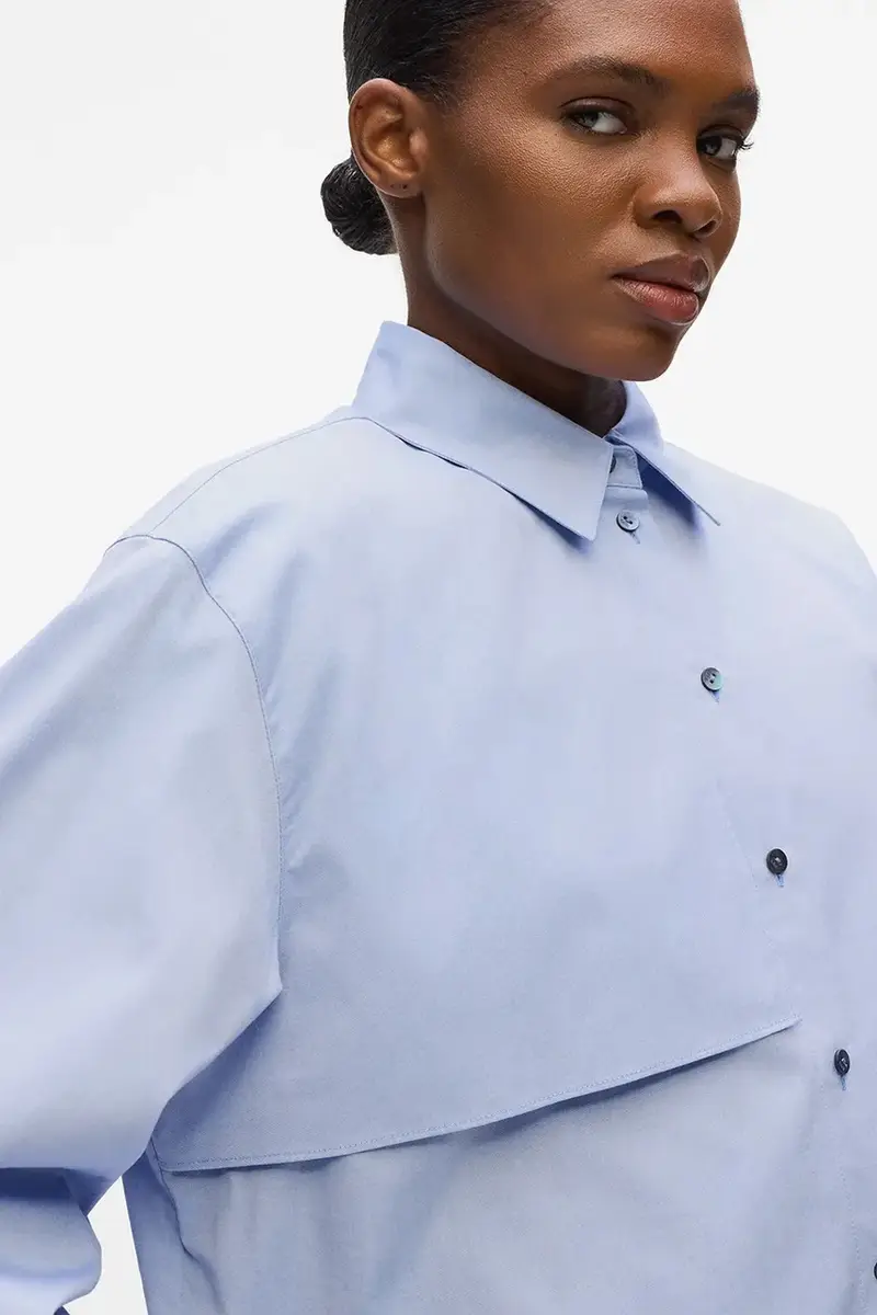 camicia donna colore blu A4W11025 miniatura 3