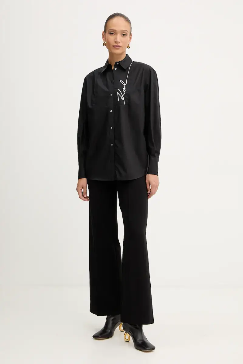 camicia donna colore nero A4W11014 miniatura 2